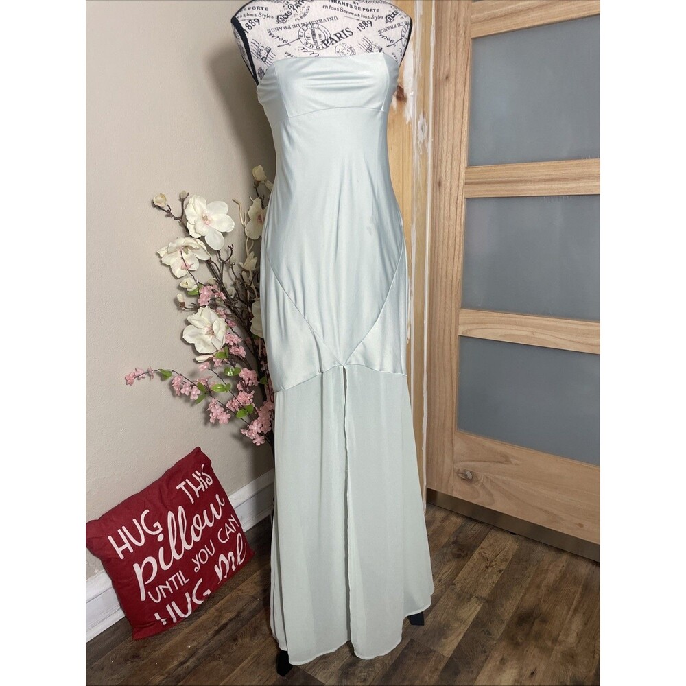 Peppermayo Women's Under The Pagoda Maxi Dress Blue 8 Strapless Special Event
